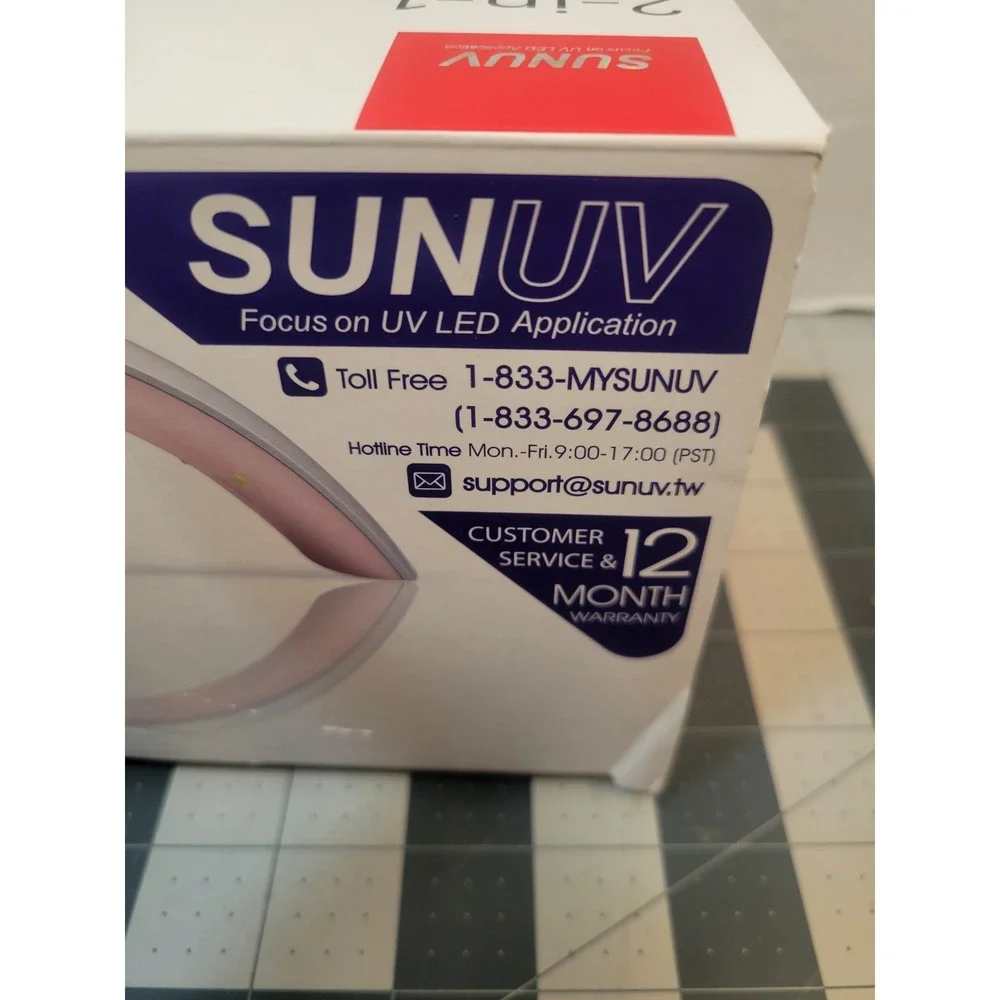 SUNUV SUN9C UV/LED Nail Lamp 24W 18 LEDs Timer Memory White w/Adapter